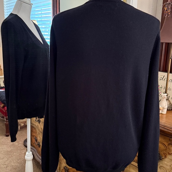 Men's Calvin Klein Black 100% Merino Wool Sweater - Picture 4 of 7